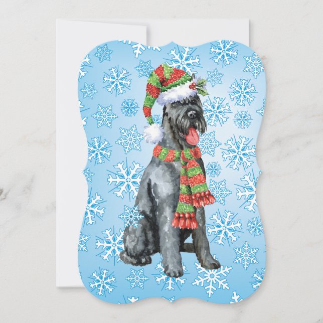 Christmas Giant Schnauzer Holiday Card (Front)