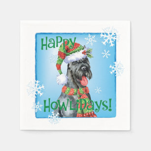 Christmas Giant Schnauzer Napkin