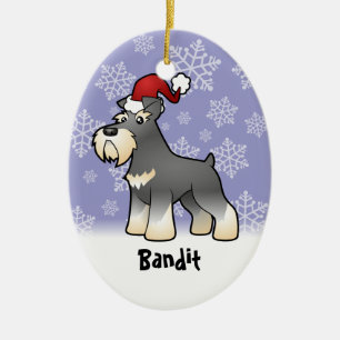 Christmas Giant/Standard/Miniature Schnauzer Ceramic Tree Decoration