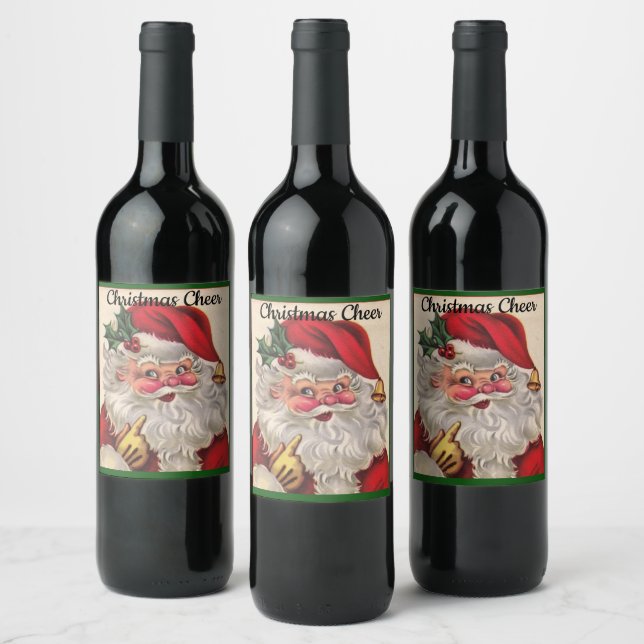 Christmas Gift 6 Wine Labels YOUR NAME - Cocoa Mix (Bottles)