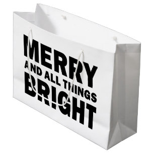 Christmas Gift Bag Merry & All Things Bright