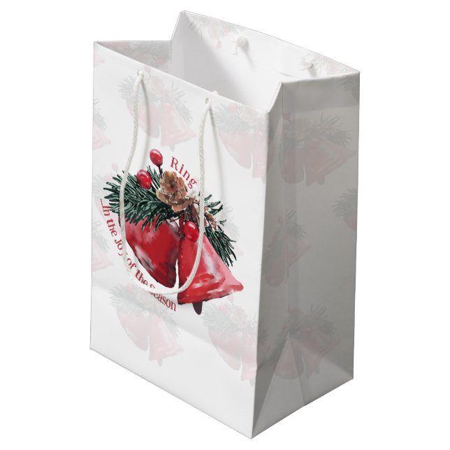 Christmas Gift Bag – Ring in the Joy of the Season (Back Angled)