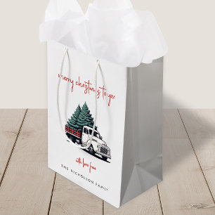 Christmas Gift Bag   Truck Holiday Present Bags
