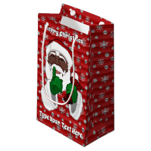 Christmas Gift Bags African American Santa Bags