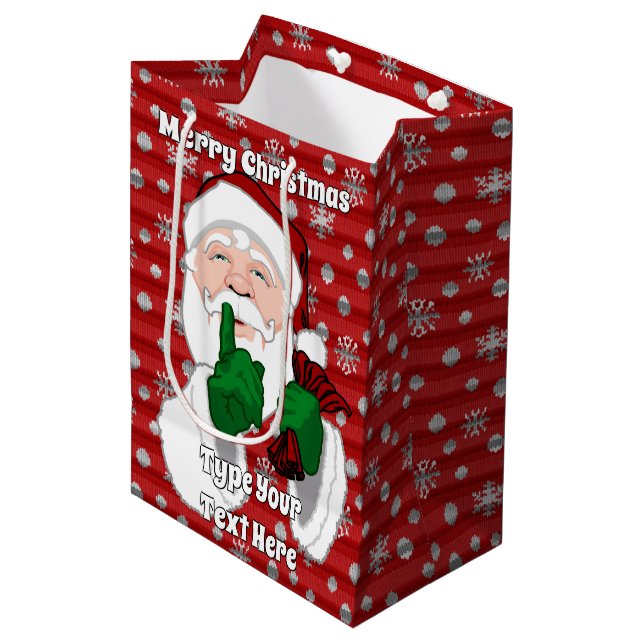 Christmas Gift Bags Custom Santa Clause Bags (Front Angled)