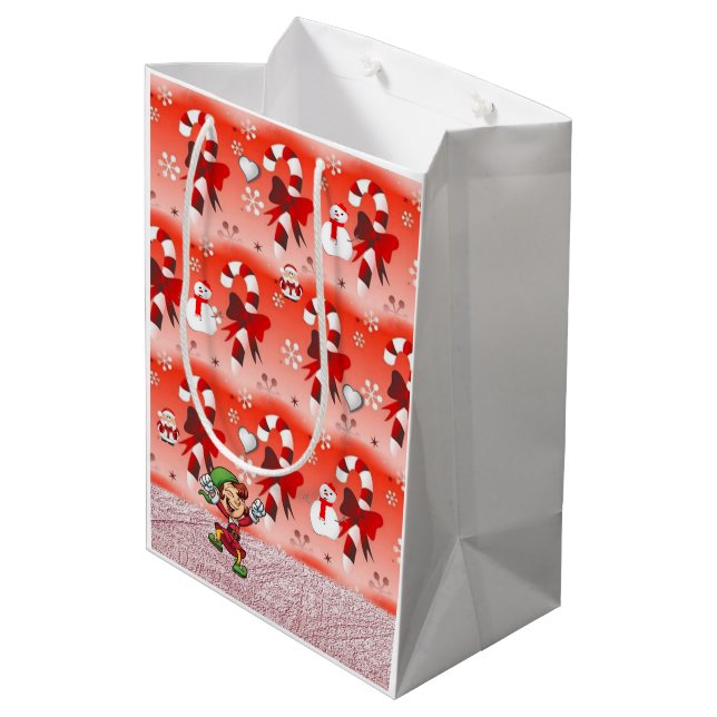 Christmas Gift Bags Elf (Back Angled)