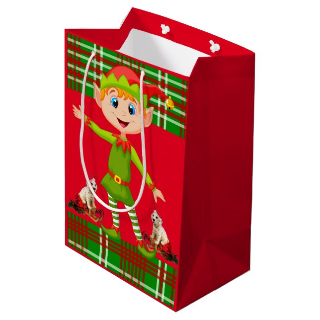 Christmas Gift Bags Elf (Back Angled)