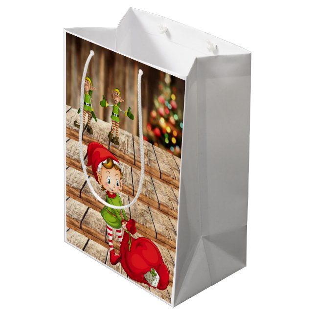 Christmas Gift Bags Elf (Back Angled)