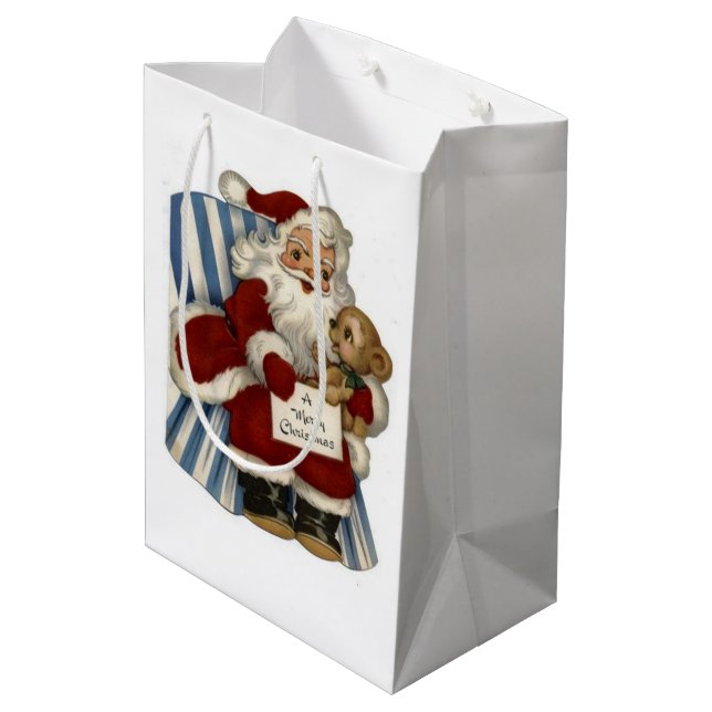 Christmas Gift Bags Vintage (Back Angled)