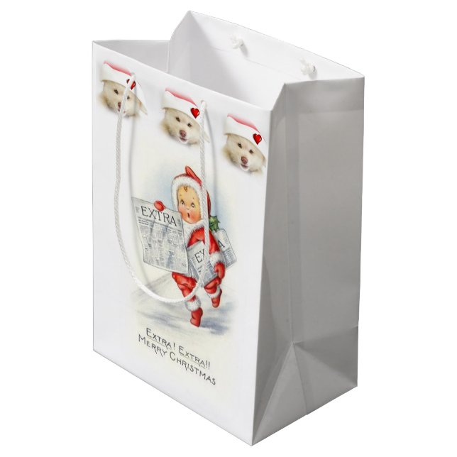 Christmas Gift Bags Vintage (Back Angled)
