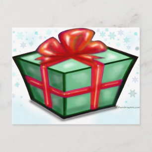 Christmas Gift Box Holiday Postcard