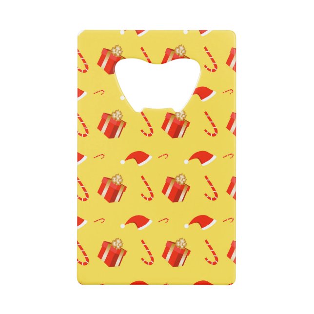 Christmas gift box Santa hat candy cane (Front)
