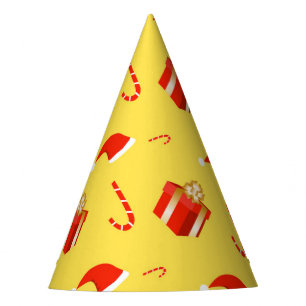 Christmas gift box Santa hat candy cane