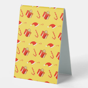 Christmas gift box Santa hat candy cane
