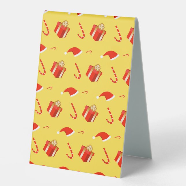 Christmas gift box Santa hat candy cane (Front)