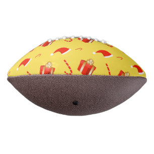 Christmas gift box Santa hat candy cane American Football