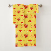 Christmas gift box Santa hat candy cane