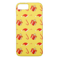 Christmas gift box Santa hat candy cane