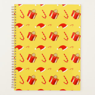 Christmas gift box Santa hat candy cane Planner