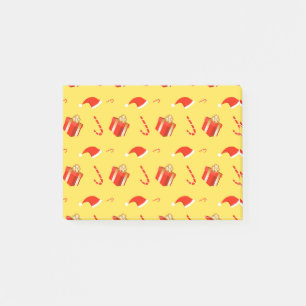 Christmas gift box Santa hat candy cane Post-it Notes
