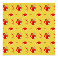 Christmas gift box Santa hat candy cane