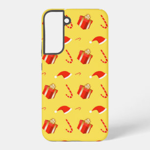 Christmas gift box Santa hat candy cane Samsung Galaxy Case
