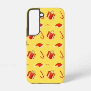 Christmas gift box Santa hat candy cane Samsung Galaxy Case