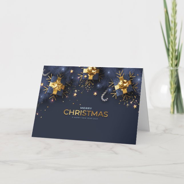 Christmas Gift Boxes v3 - Customise Holiday Card (Front)