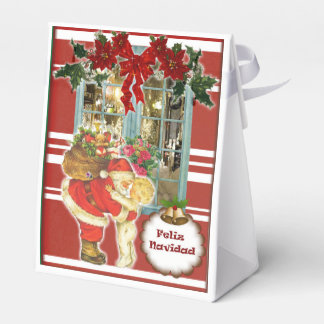 Christmas gift card, Santa Claus Favour Box