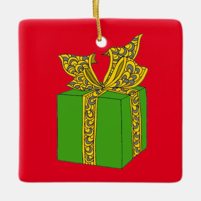 Christmas Gift Ceramic Tree Decoration (Front)