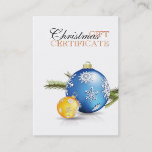 Christmas gift certificate