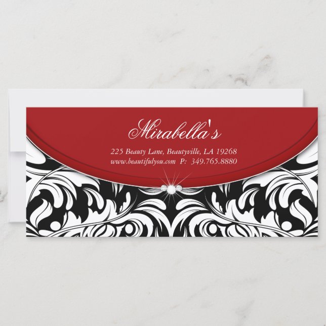 Christmas Gift Certificate Diamond Damask Pattern (Front)