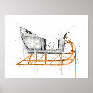 Christmas Gift Christmas Sleigh Poster