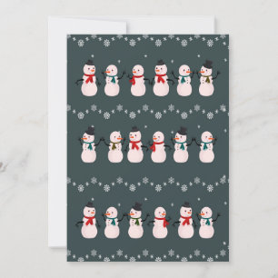 Christmas Gift   Cute Snowman Through The Snow Holiday Card