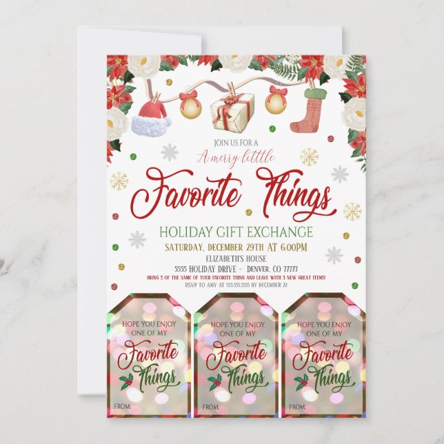 Christmas Gift Exchange Invitation (Front)