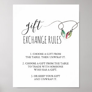 Christmas Gift Exchange Rules Sign