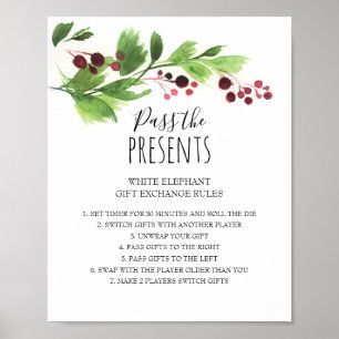Christmas Gift Exchange Rules Sign