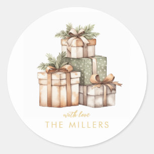 Christmas Gift Exchange White Elephant Classic Round Sticker