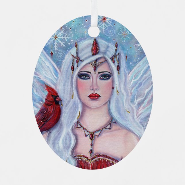 Christmas gift  Fairy By Renee Lavoie  Metal Tree Decoration (Front)