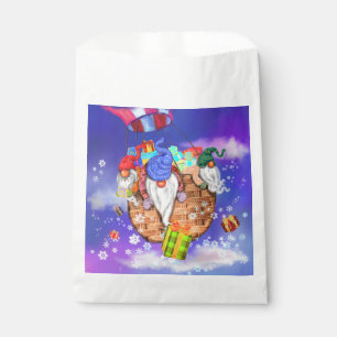 Christmas Gift Favour Bag Gnomes Flying Gives Gift