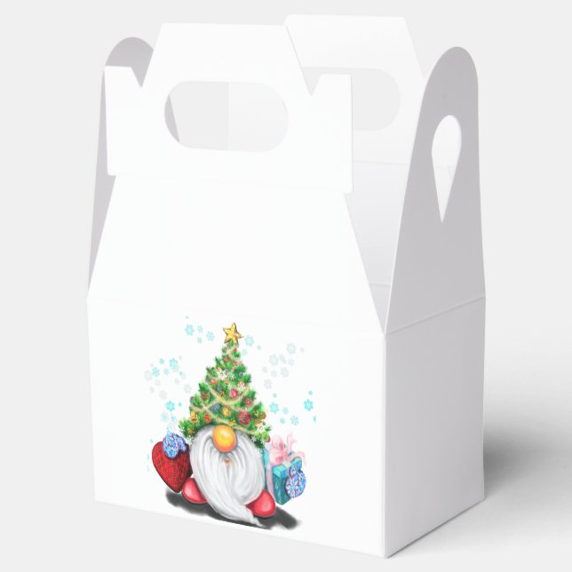 Christmas Gift Favour Box Gnome with Gifts (Opened)