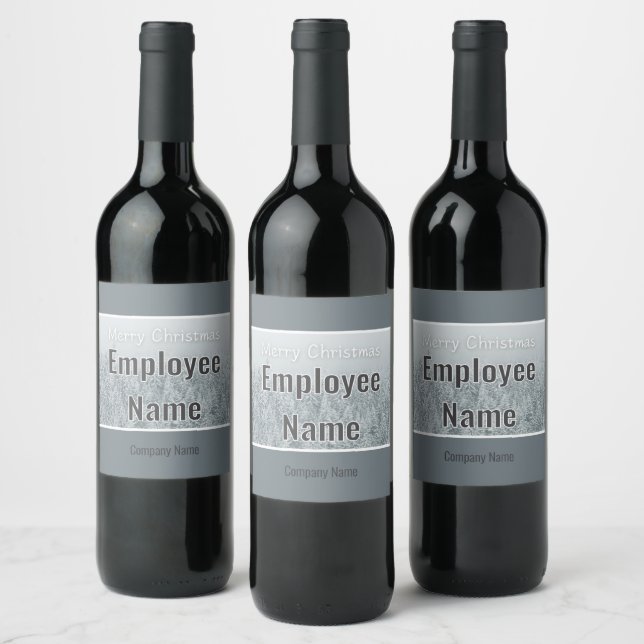 Christmas Gift for Employee Wine Label (Bottles)