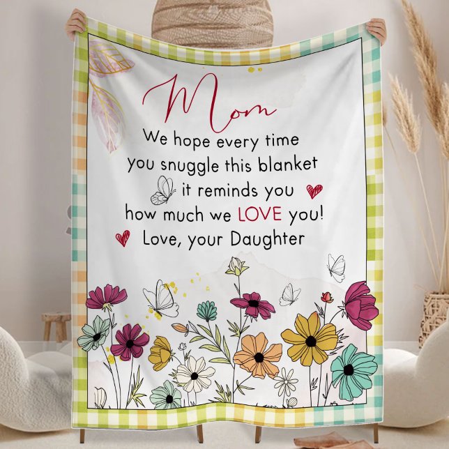 Christmas Gift for Mum, All Season for Birthday Fleece Blanket (Creator Uploaded)