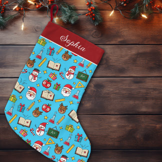 Christmas Gift For School Teacher Personalised Small Christmas Stocking