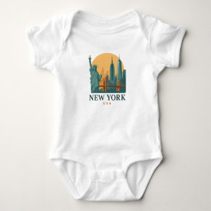 Christmas Gift for Traveler Holiday Art Winter Baby Bodysuit