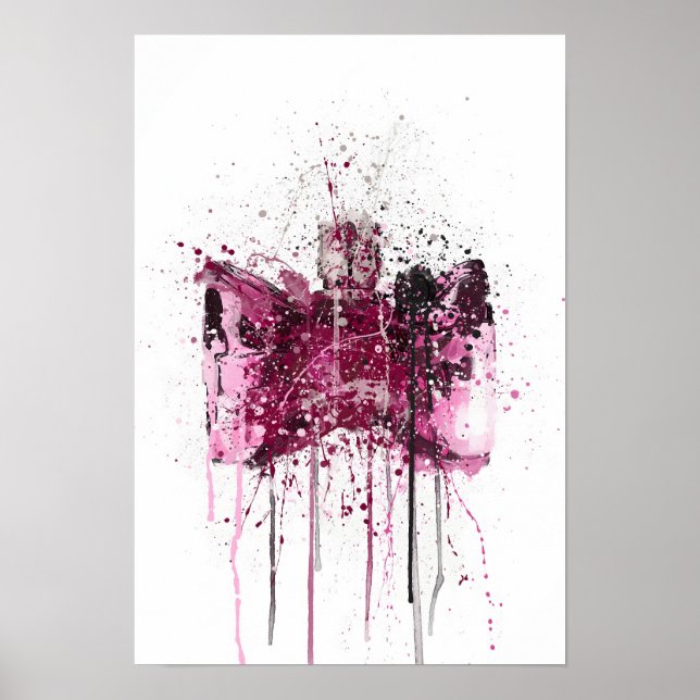 Christmas Gift Fragrance Bottle 'Bow' Poster (Front)