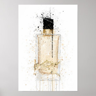 Christmas Gift Fragrance Bottle 'Platinum Gold' Poster