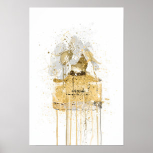 Christmas Gift Fragrance Bottle 'Yellow' Poster