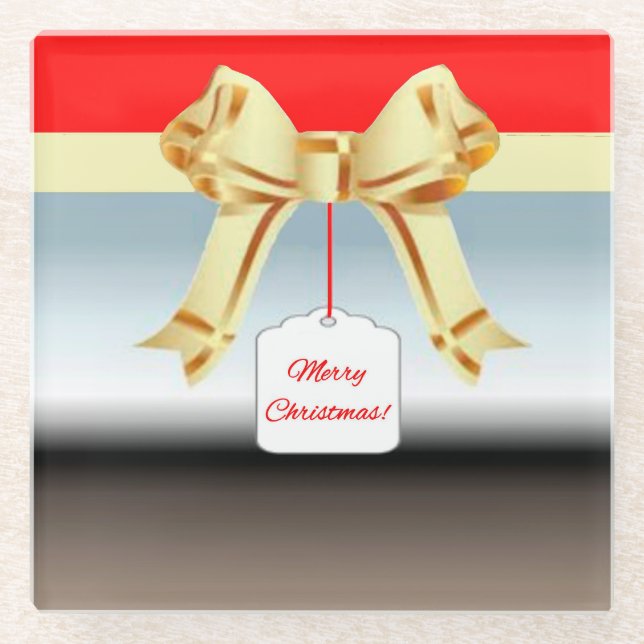 Christmas Gift Glass Coaster (Front)