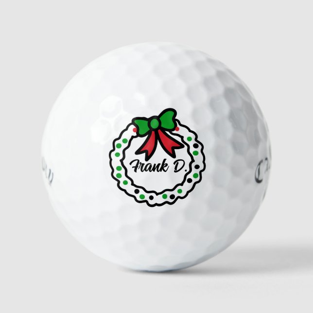 Christmas Gift Golf Balls, Personalised Golf Balls (Front)
